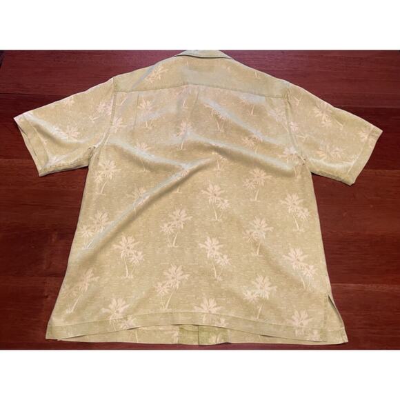 Medium Silk Nat Nast Short Sleeve Hawaiian Shirt Green Palm Trees - Picture 8 of 9